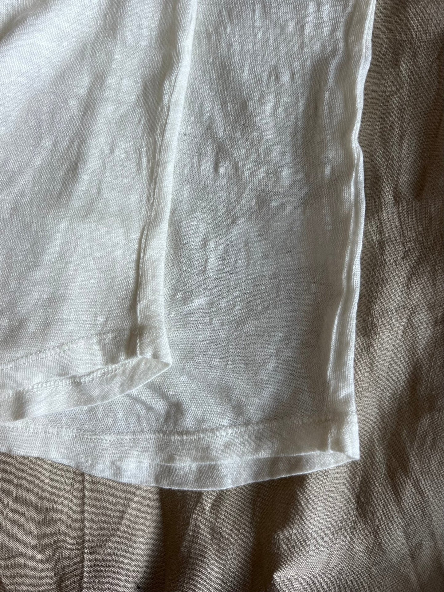 Preloved FWSS pellavatoppi, luonnonvalkoinen, S Siloa Secondhand – huollettu ja kuntotarkastettu