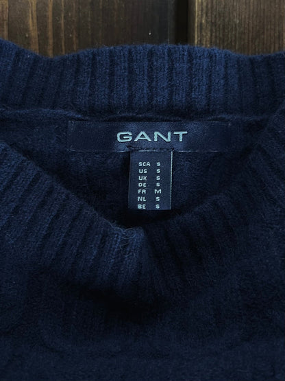 Preloved Gant neulepusero 100 % merinovillaa, tummansininen, XS Siloa Secondhand – huollettu ja kuntotarkastettu