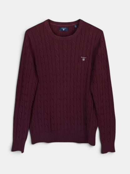 Preloved Gant puuvillaneule, luumu, M Siloa Secondhand – huollettu ja kuntotarkastettu
