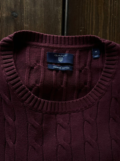 Preloved Gant puuvillaneule, luumu, M Siloa Secondhand – huollettu ja kuntotarkastettu