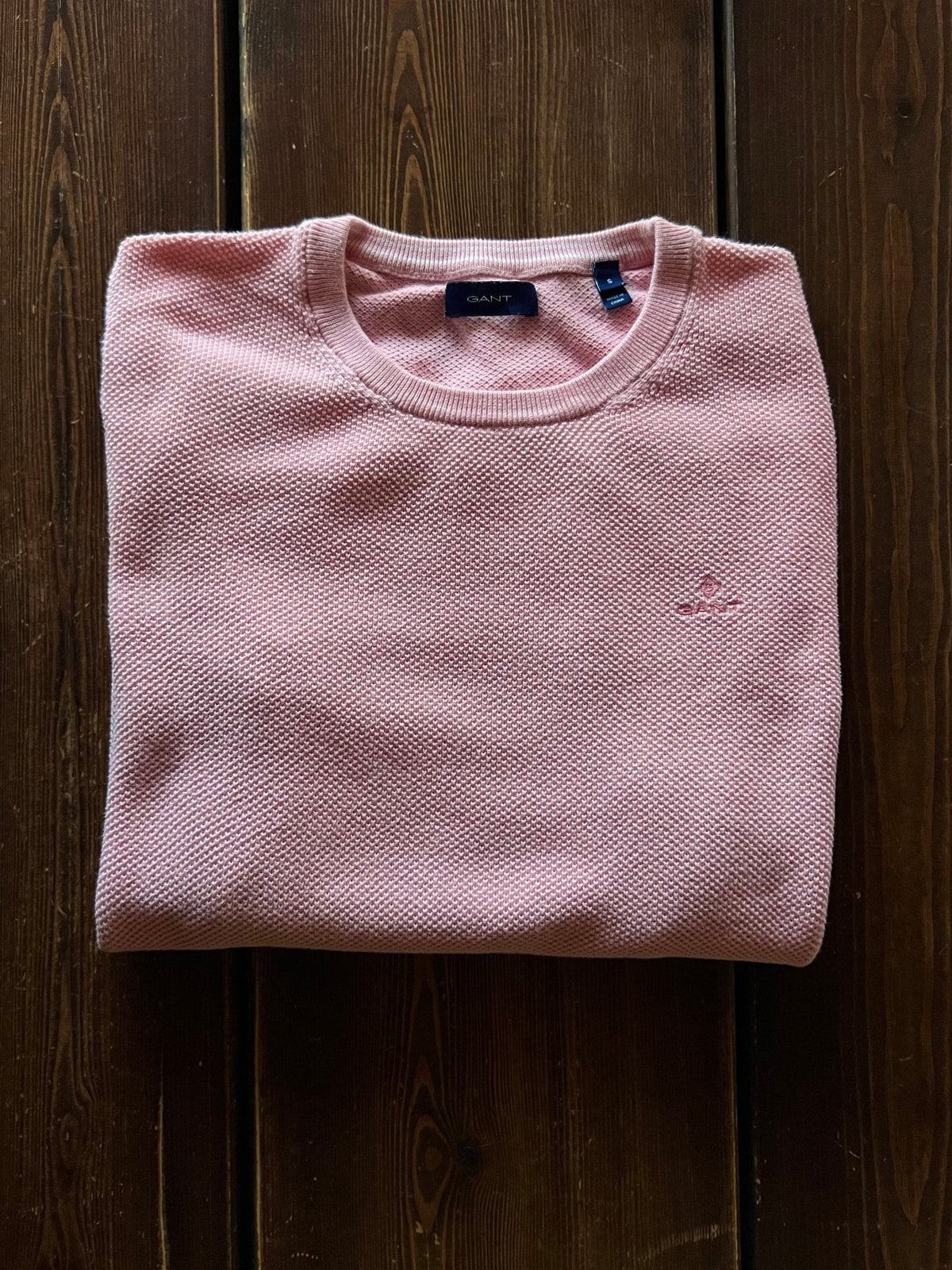 Preloved Gant puuvillaneule, vaaleanpunainen, S Siloa Secondhand – huollettu ja kuntotarkastettu