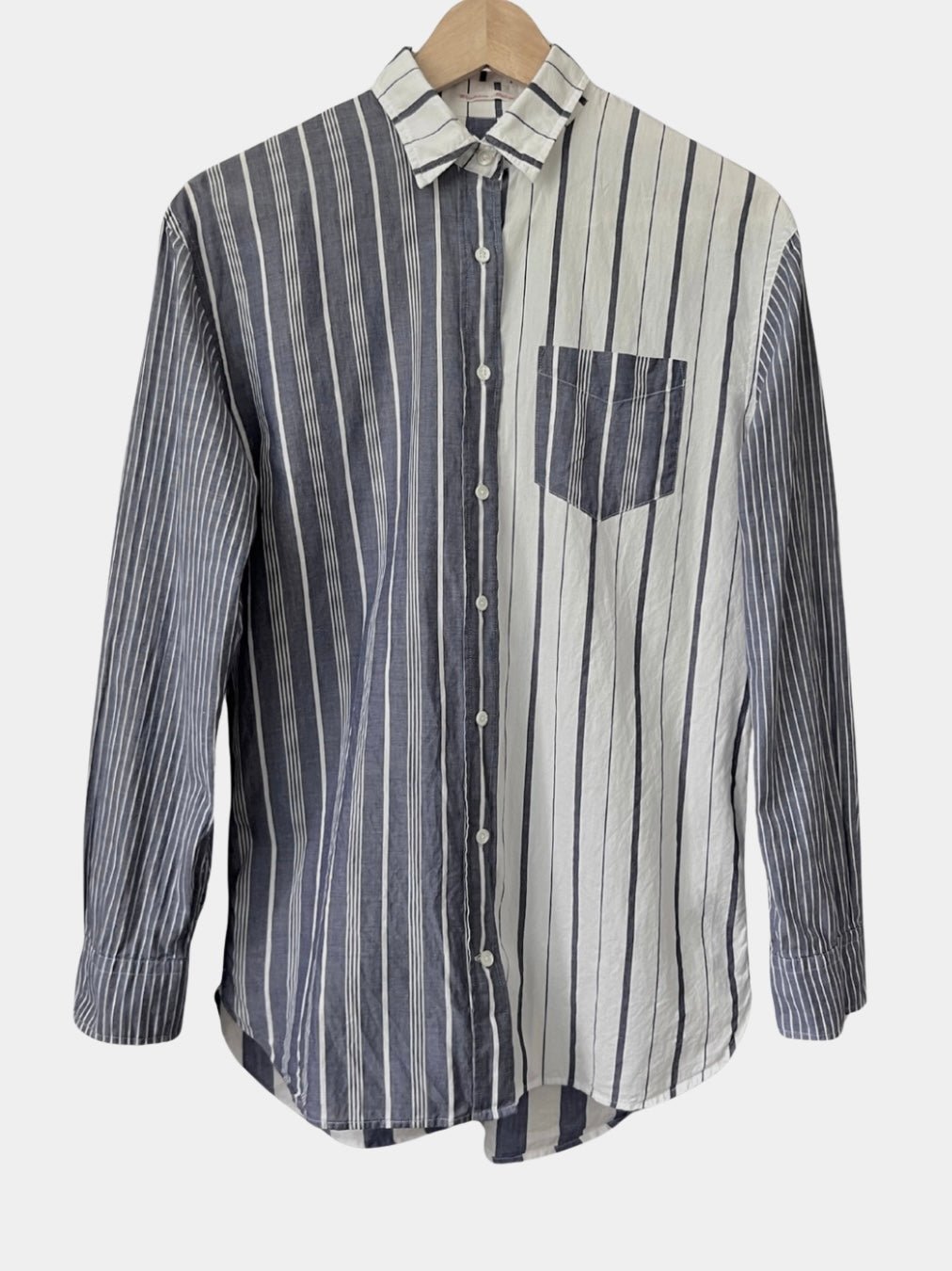 Preloved Gant puuvillapaita, valkoinen/sininen, S Siloa Secondhand – huollettu ja kuntotarkastettu