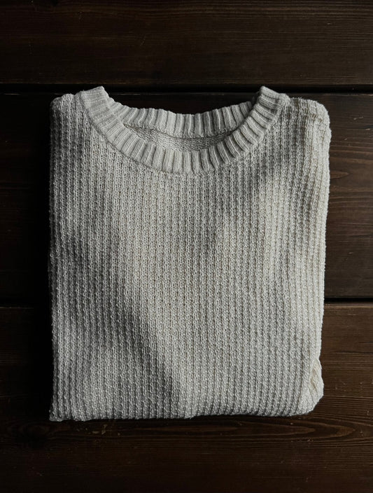 Preloved Gant Rugger-puuvillaneule, luonnonvalkoinen, S Siloa Secondhand – huollettu ja kuntotarkastettu