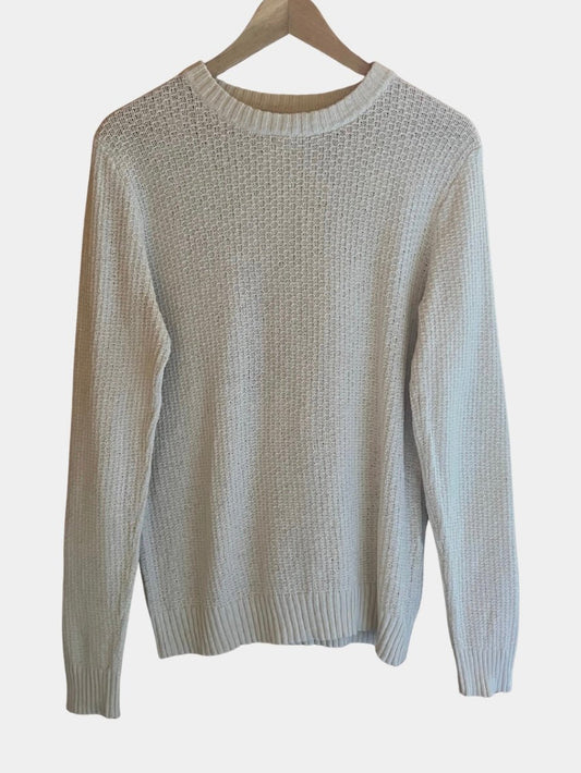 Preloved Gant Rugger-puuvillaneule, luonnonvalkoinen, S Siloa Secondhand – huollettu ja kuntotarkastettu