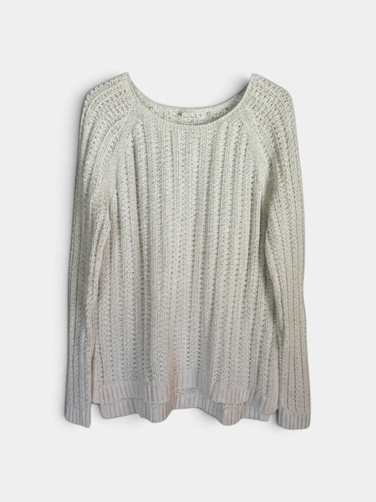 Preloved Gap puuvillaneule, beige-valkoinen, XL Siloa Secondhand – huollettu ja kuntotarkastettu