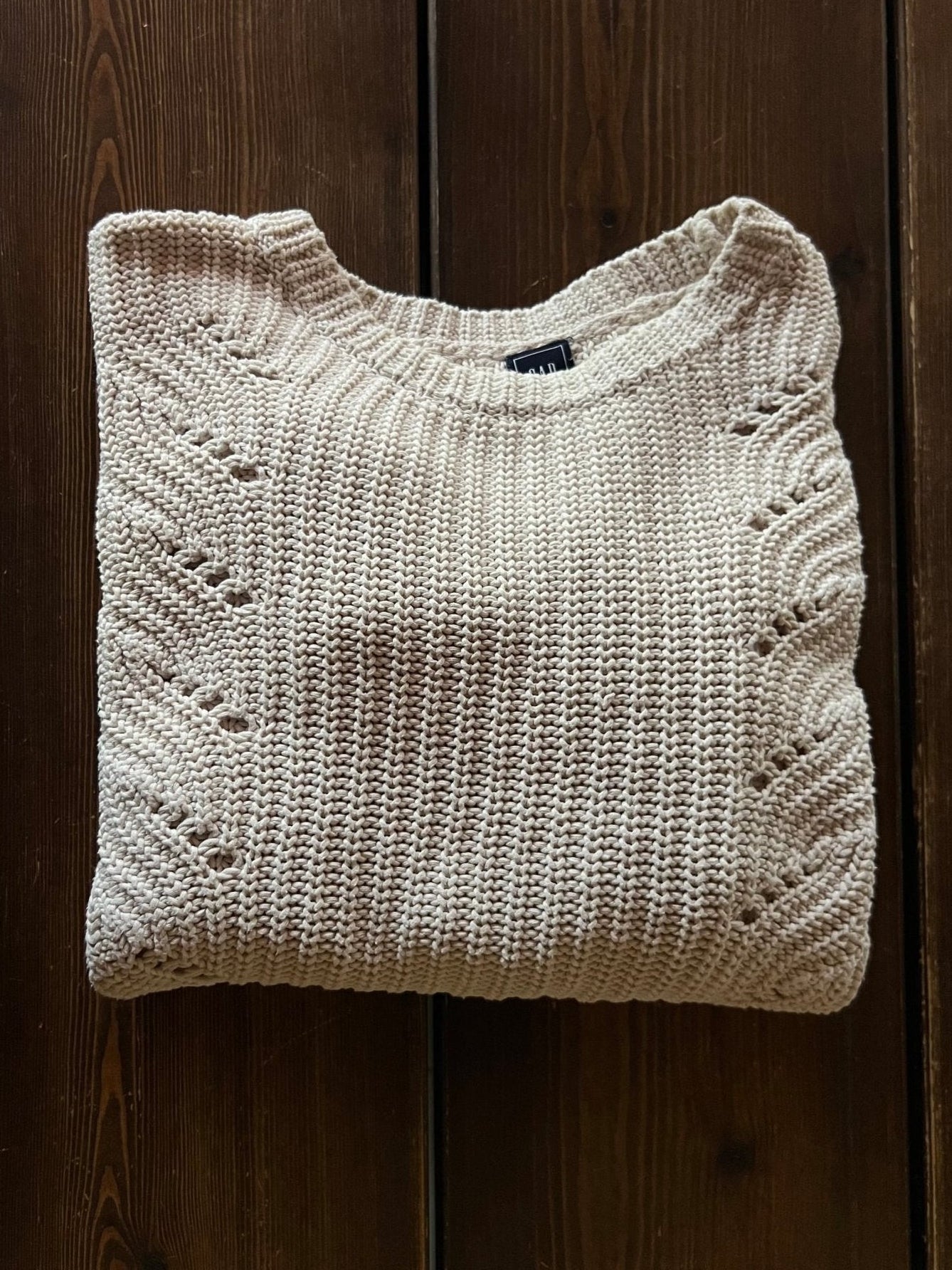 Preloved Gap puuvillaneule, luonnonvalkoinen, L Siloa Secondhand – huollettu ja kuntotarkastettu