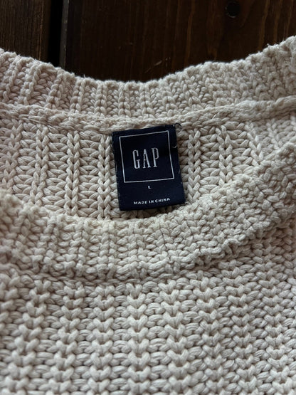 Preloved Gap puuvillaneule, luonnonvalkoinen, L Siloa Secondhand – huollettu ja kuntotarkastettu
