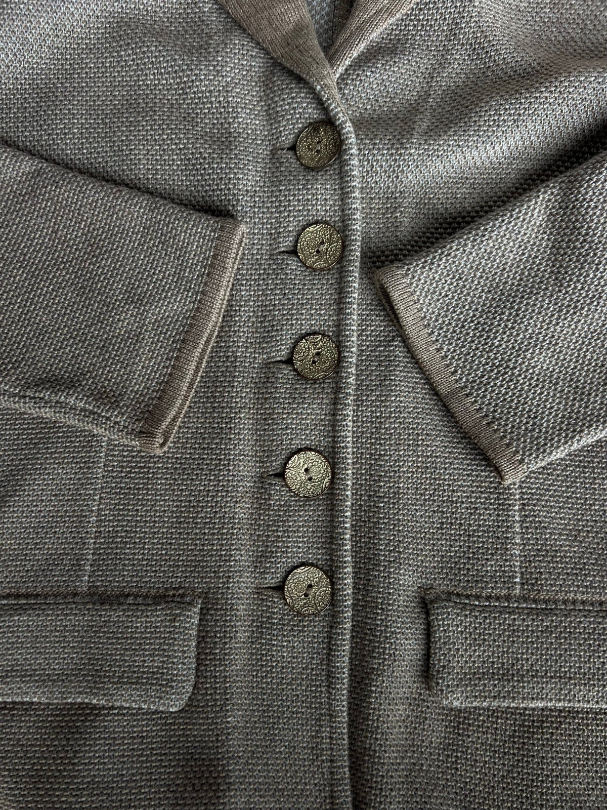 Preloved Georg Maier ruskea neuletakki 100 % villaa - S Siloa Secondhand – huollettu ja kuntotarkastettu