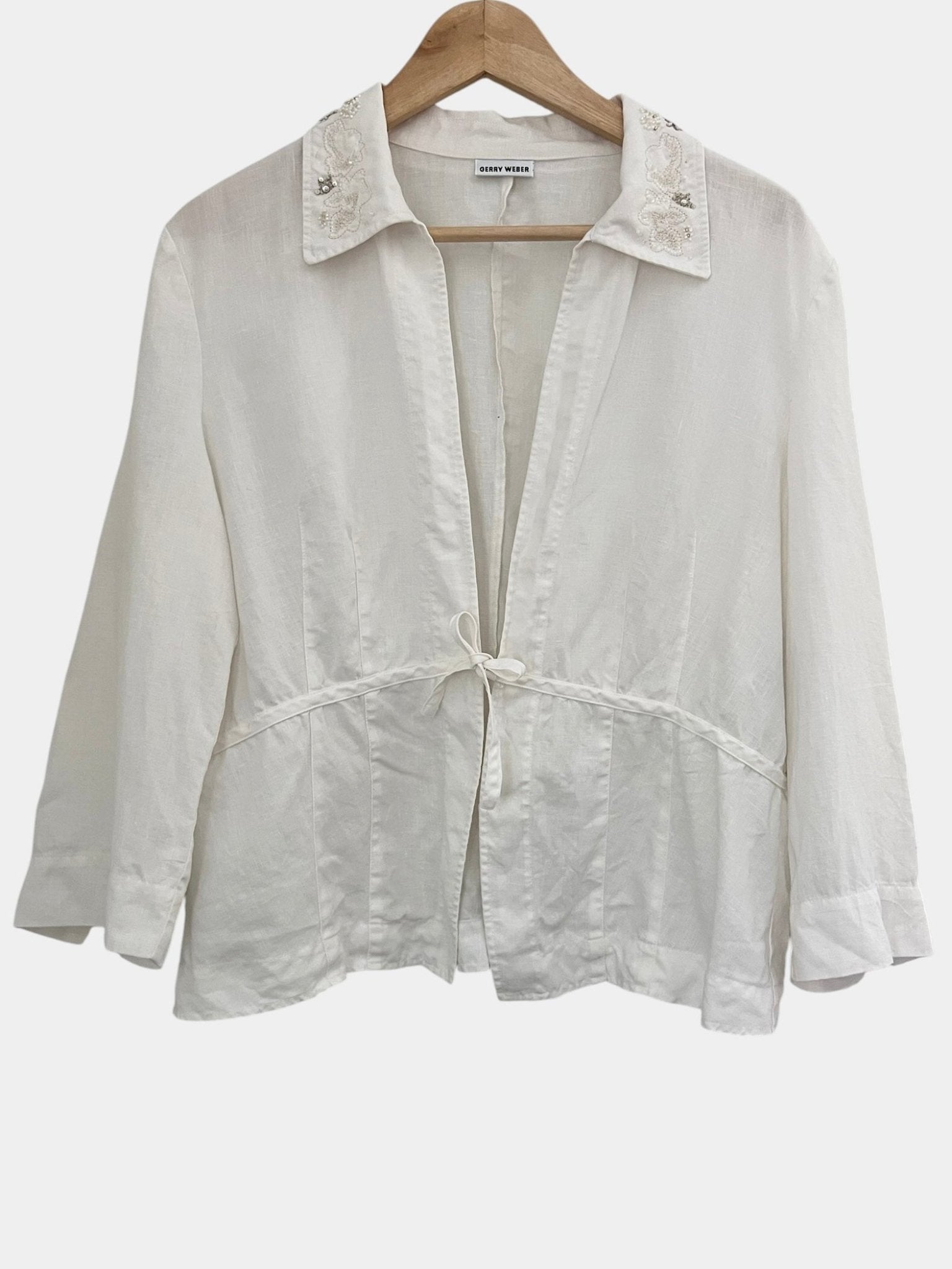 Preloved Gerry Weber pellavableiseri, valkoinen, XL Siloa Secondhand – huollettu ja kuntotarkastettu