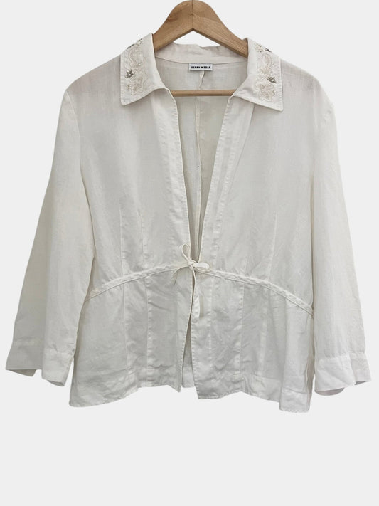 Preloved Gerry Weber pellavableiseri, valkoinen, XL Siloa Secondhand – huollettu ja kuntotarkastettu