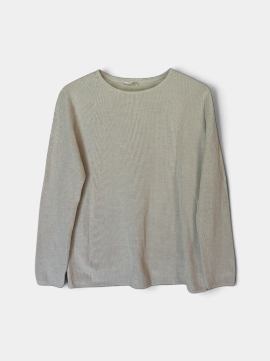 Preloved Gerry Weber puuvillaneule, luonnonvalkoinen, L Siloa Secondhand – huollettu ja kuntotarkastettu