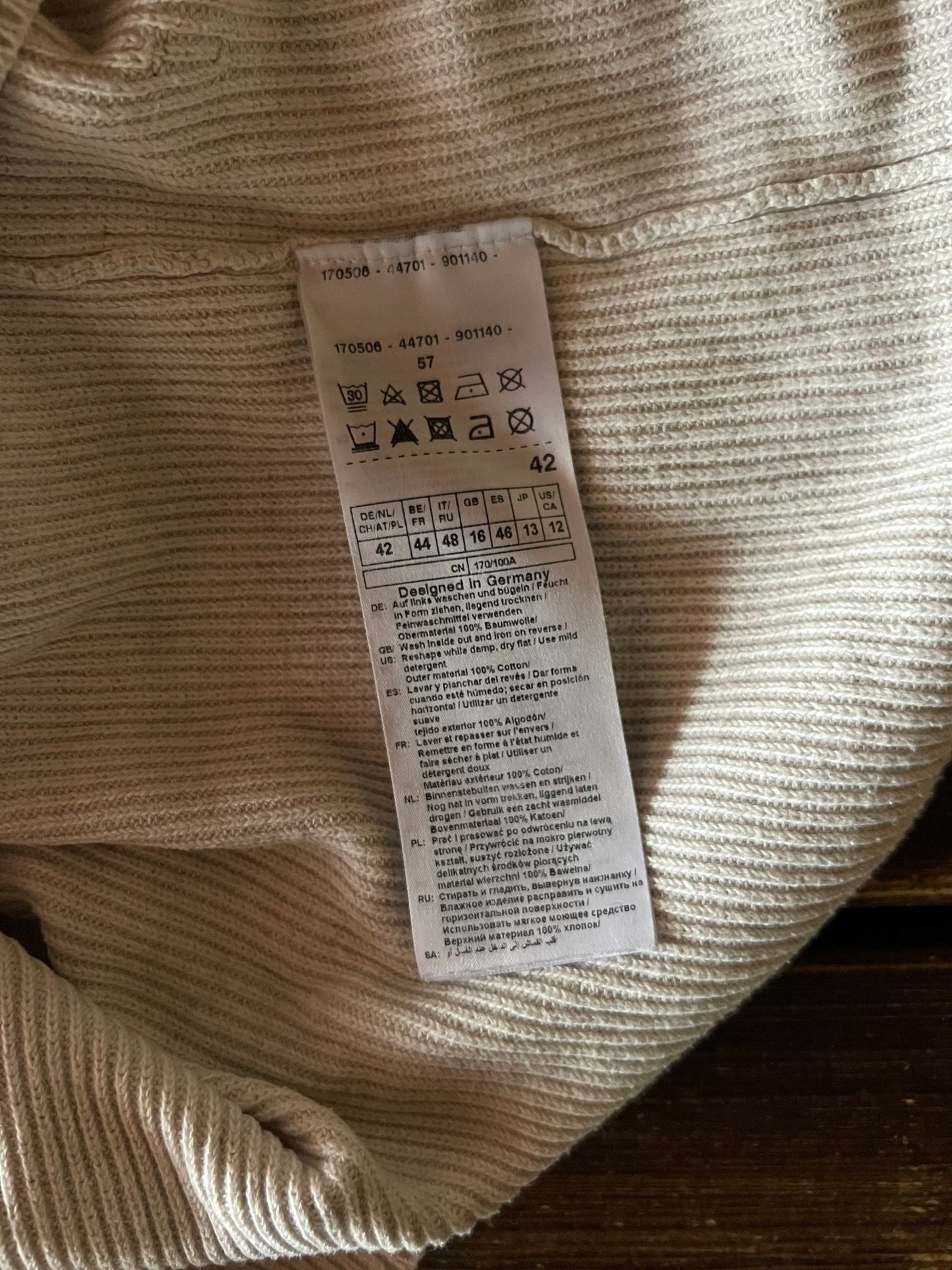 Preloved Gerry Weber puuvillaneule, luonnonvalkoinen, L Siloa Secondhand – huollettu ja kuntotarkastettu