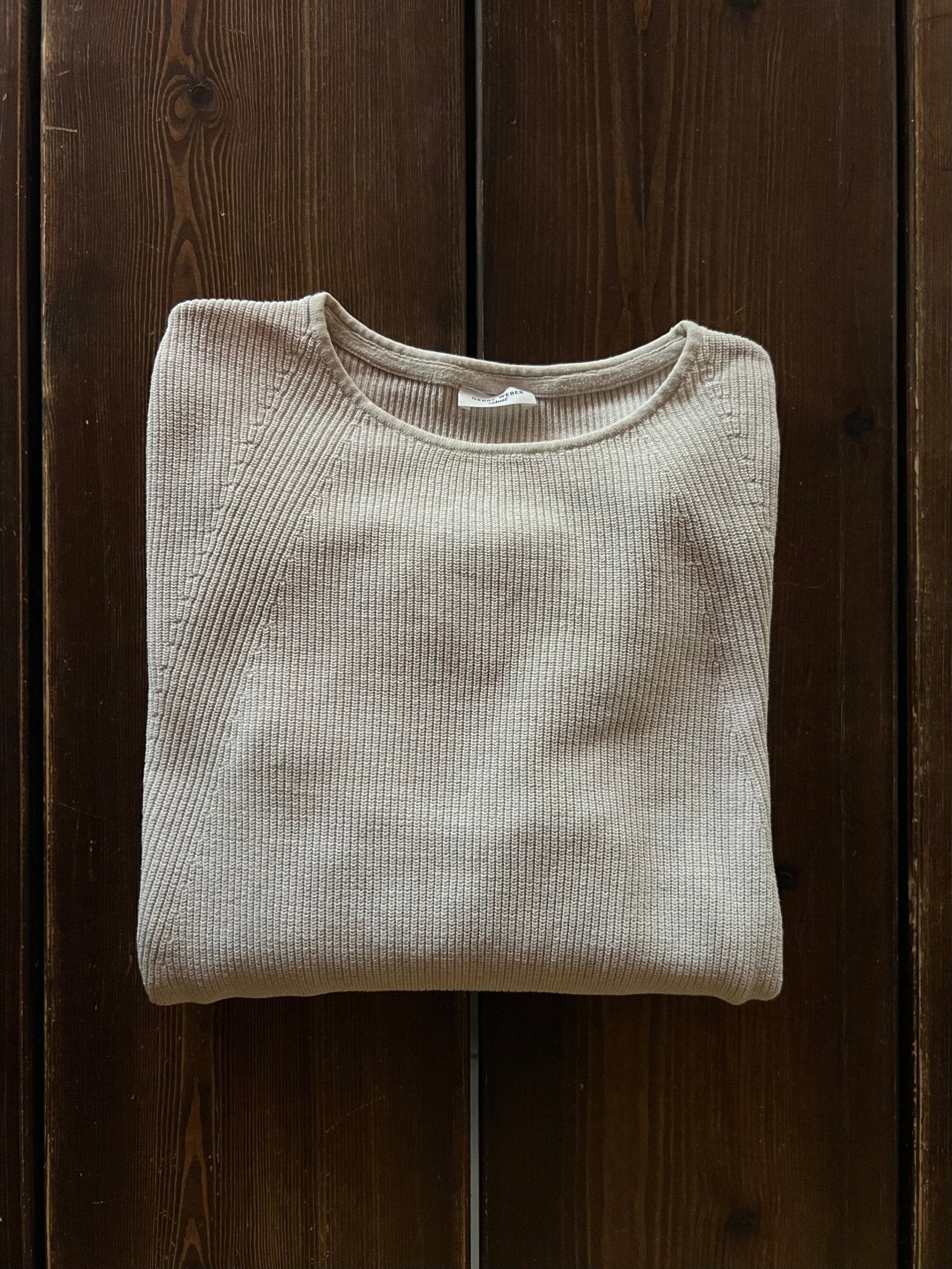Preloved Gerry Weber puuvillaneule, luonnonvalkoinen, L Siloa Secondhand – huollettu ja kuntotarkastettu