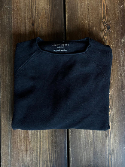 Preloved Gerry Weber puuvillaneule, musta, XL Siloa Secondhand – huollettu ja kuntotarkastettu