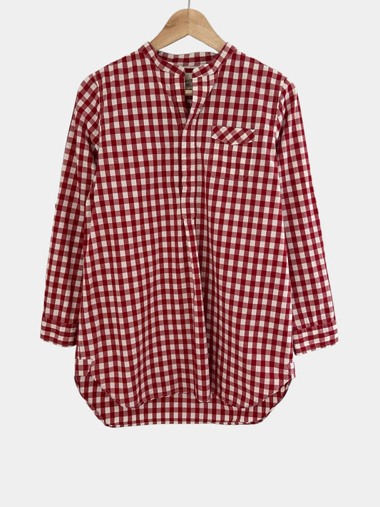 Preloved Heritage puuvillapusero, punainen-valkoinen, S Siloa Secondhand – huollettu ja kuntotarkastettu