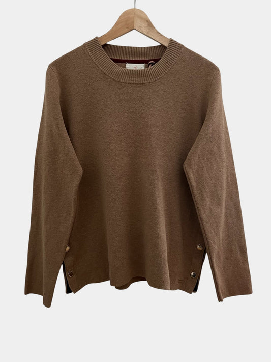 Preloved Holly & White puuvillaneule, konjakinruskea, S Siloa Secondhand – huollettu ja kuntotarkastettu