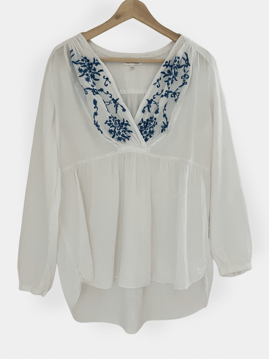 Preloved Kappahl puuvillapusero, valkoinen, L Siloa Secondhand – huollettu ja kuntotarkastettu
