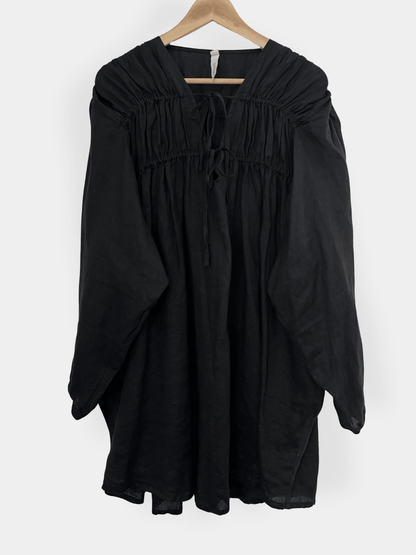 Preloved Kay/Day pellavamekko, musta, M Siloa Secondhand – huollettu ja kuntotarkastettu