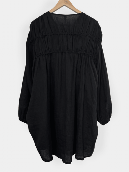 Preloved Kay/Day pellavamekko, musta, M Siloa Secondhand – huollettu ja kuntotarkastettu