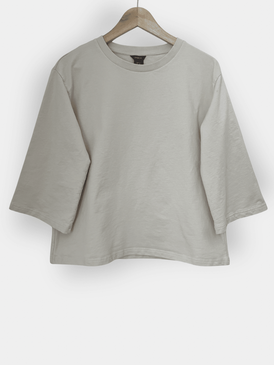 Preloved Lindex puuvilla collegepusero, vaalea beige, M Siloa Secondhand – huollettu ja kuntotarkastettu