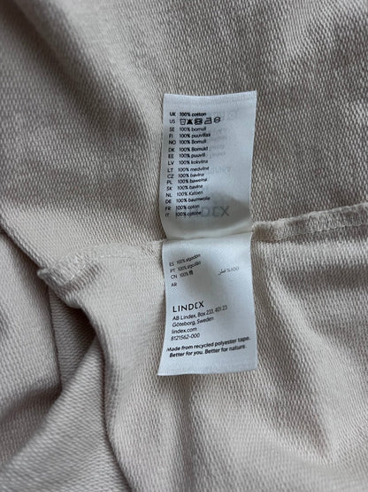 Preloved Lindex puuvilla collegepusero, vaalea beige, M Siloa Secondhand – huollettu ja kuntotarkastettu