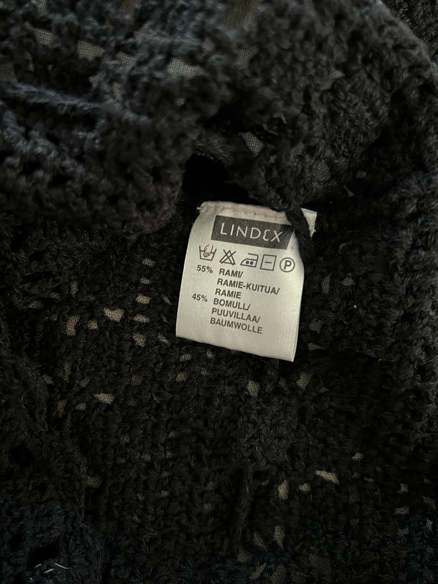 Preloved Lindex ramie - puuvillaliivi, musta, koko 38/40 Siloa Secondhand – huollettu ja kuntotarkastettu