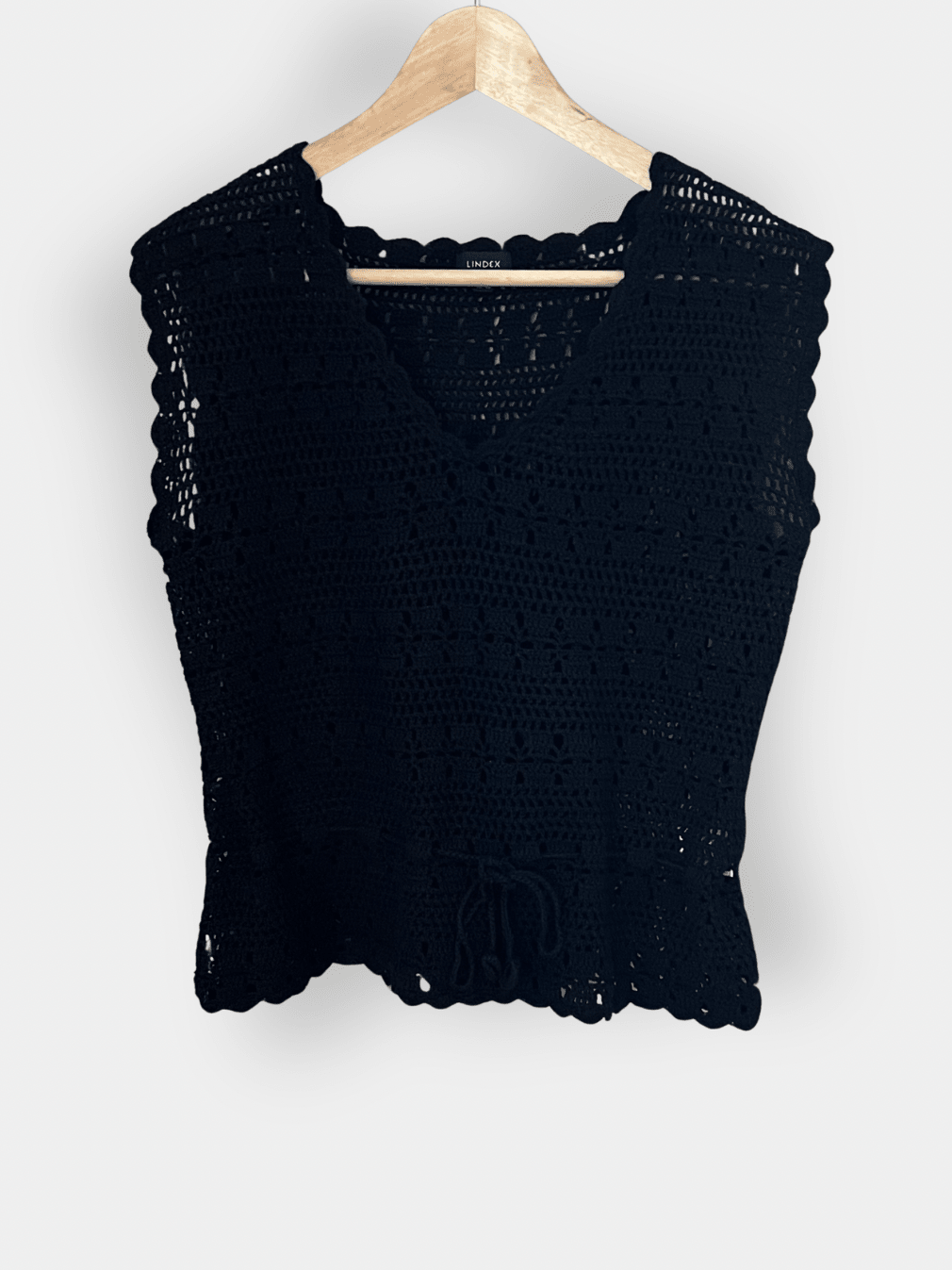 Preloved Lindex ramie - puuvillaliivi, musta, koko M/L Siloa Secondhand – huollettu ja kuntotarkastettu