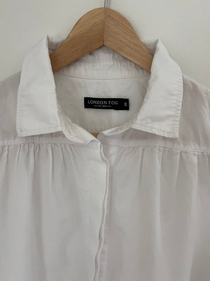 Preloved London Fog puuvillapusero, valkoinen, M Siloa Secondhand – huollettu ja kuntotarkastettu