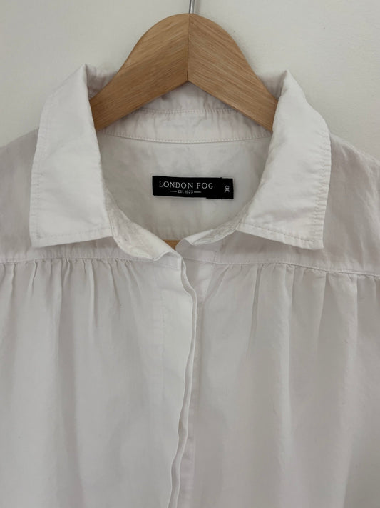 Preloved London Fog puuvillapusero, valkoinen, M Siloa Secondhand – huollettu ja kuntotarkastettu