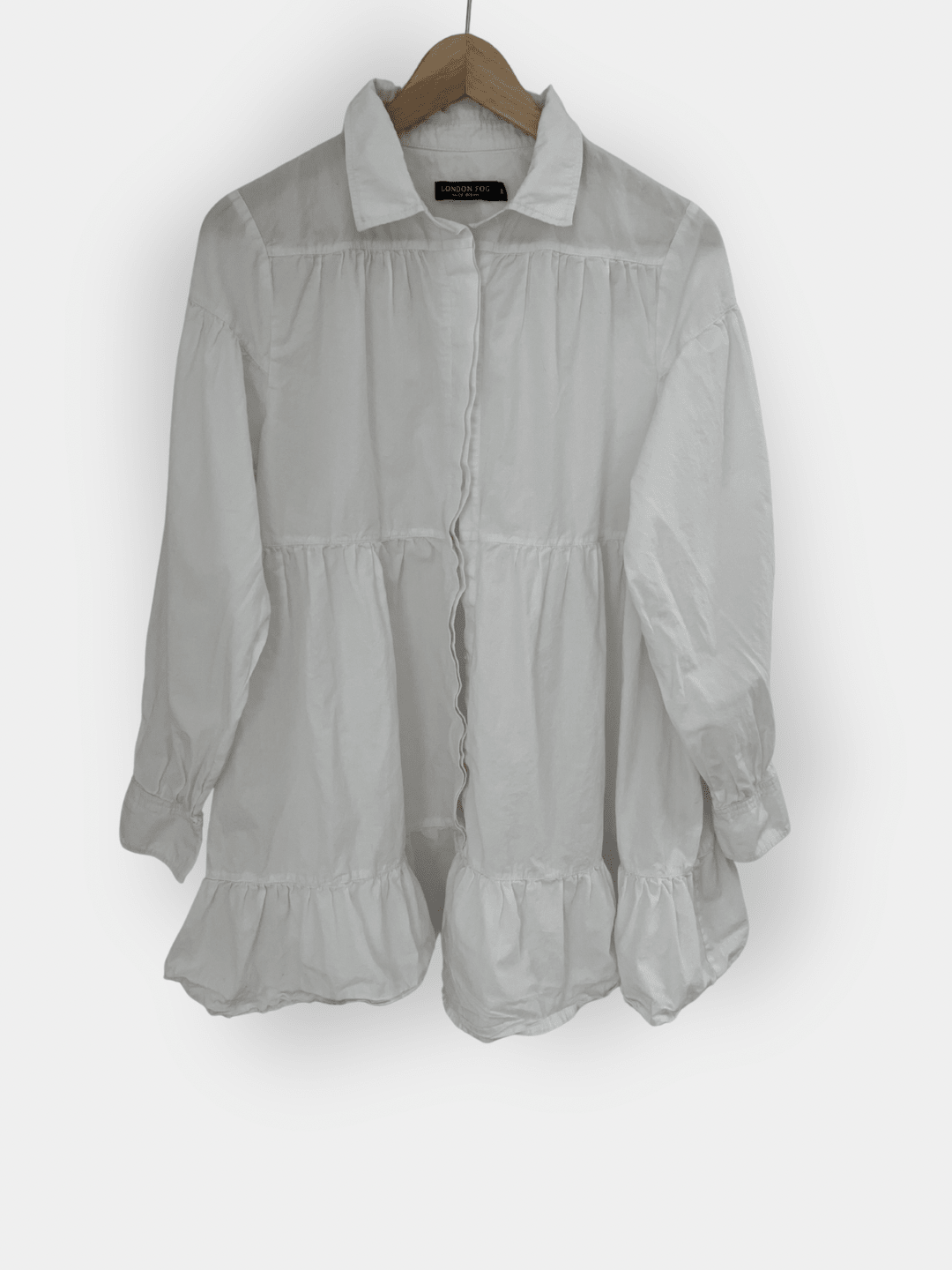 Preloved London Fog puuvillapusero, valkoinen, M Siloa Secondhand – huollettu ja kuntotarkastettu