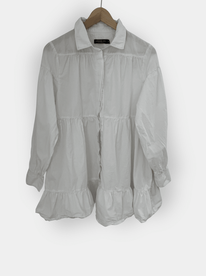 Preloved London Fog puuvillapusero, valkoinen, M Siloa Secondhand – huollettu ja kuntotarkastettu