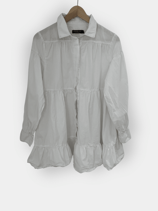 Preloved London Fog puuvillapusero, valkoinen, M Siloa Secondhand – huollettu ja kuntotarkastettu