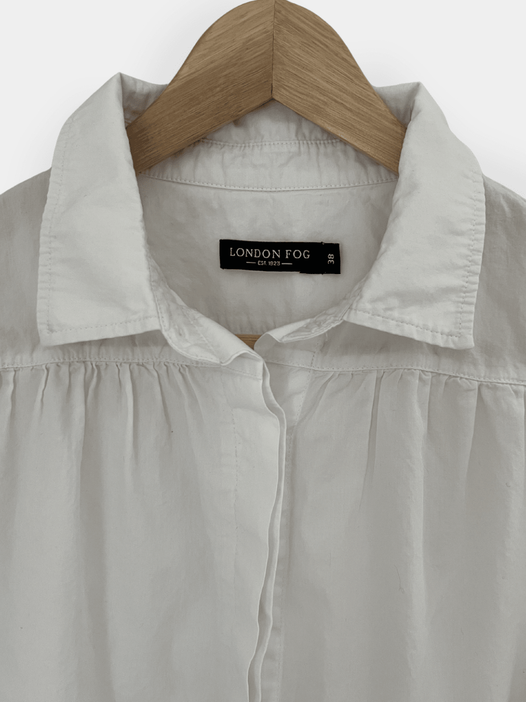 Preloved London Fog puuvillapusero, valkoinen, M Siloa Secondhand – huollettu ja kuntotarkastettu
