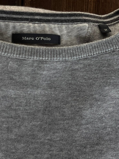 Preloved Marc O'Polo neulemekko puuvillaa/merinoa, vaaleanharmaa, XS Siloa Secondhand – huollettu ja kuntotarkastettu