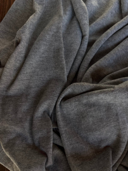 Preloved Marc O'Polo neuletakki puuvillaa/kashmiria, vaaleanharmaa, L Siloa Secondhand – huollettu ja kuntotarkastettu