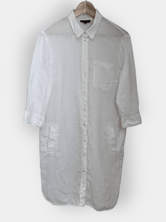 Preloved Marc O'Polo pellavamekko, valkoinen, S Siloa Secondhand – huollettu ja kuntotarkastettu