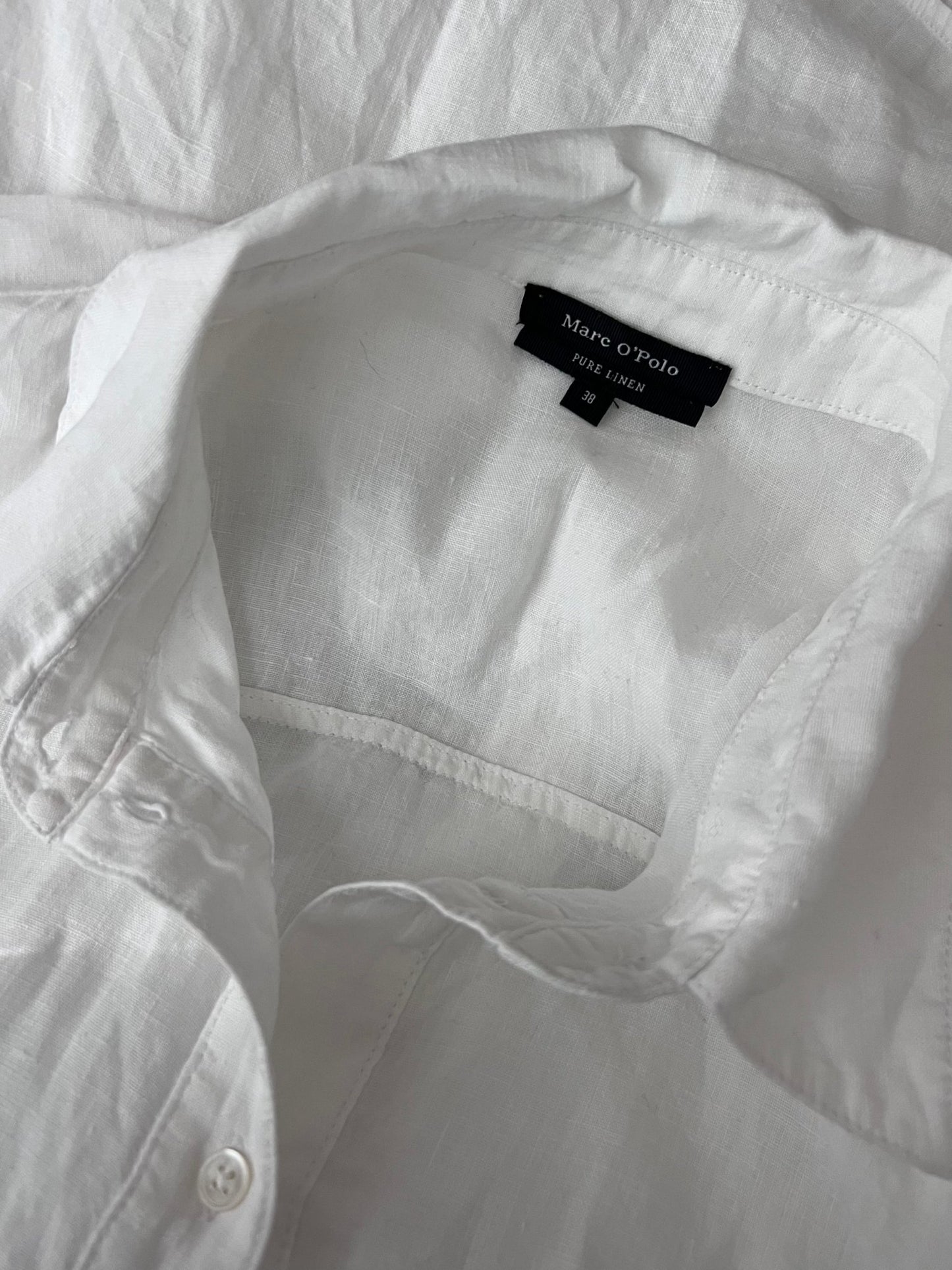Preloved Marc O'Polo pellavamekko, valkoinen, S/M Siloa Secondhand – huollettu ja kuntotarkastettu
