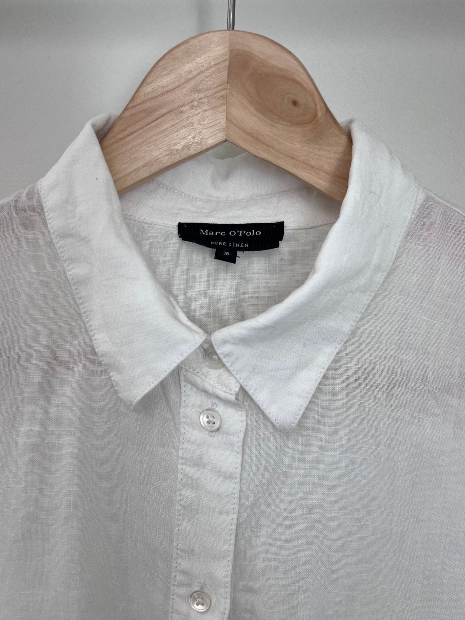 Preloved Marc O'Polo pellavamekko, valkoinen, S/M Siloa Secondhand – huollettu ja kuntotarkastettu