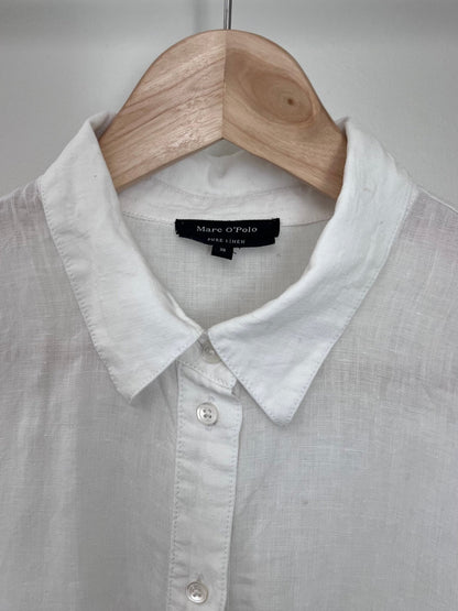 Preloved Marc O'Polo pellavamekko, valkoinen, S/M Siloa Secondhand – huollettu ja kuntotarkastettu