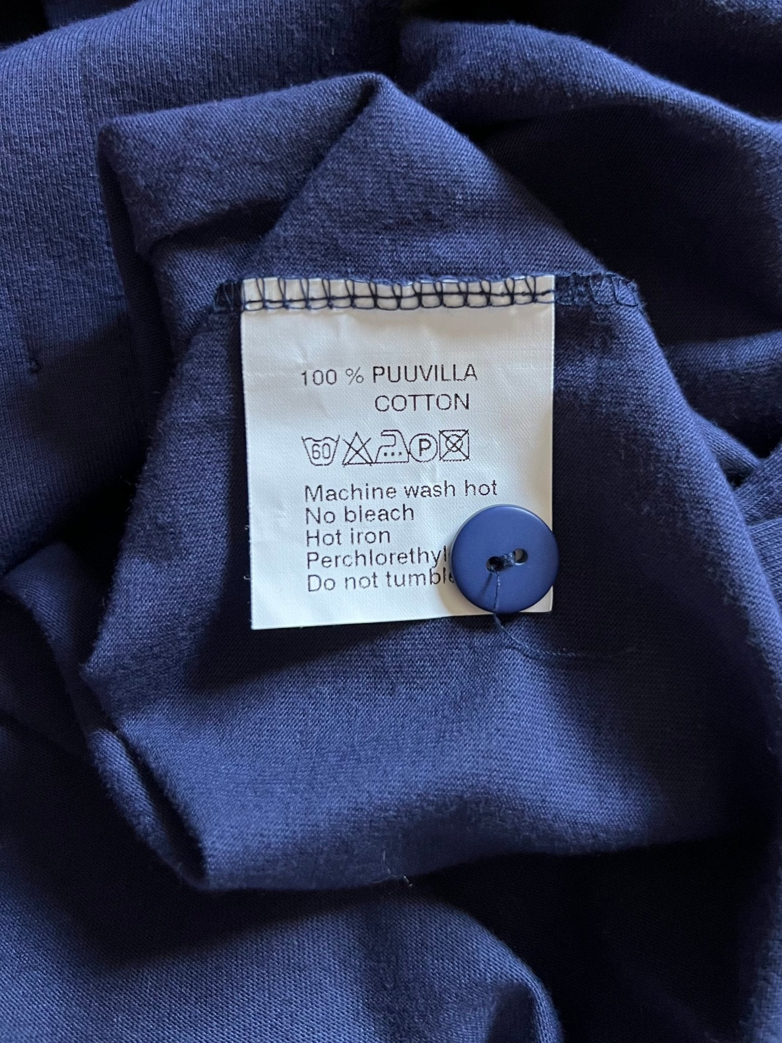 Preloved Marimekko, 100 % puuvilla t - paitamekko sininen, koko M Siloa Secondhand – huollettu ja kuntotarkastettu