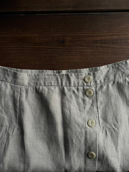 Preloved Marimekko hame 100 % pellavaa, vaaleanharmaa, L Siloa Secondhand – huollettu ja kuntotarkastettu