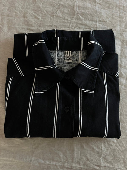 Preloved Marimekko Jokapoika - puuvillapaita, musta/valkoinen, koko 38 Siloa Secondhand – huollettu ja kuntotarkastettu