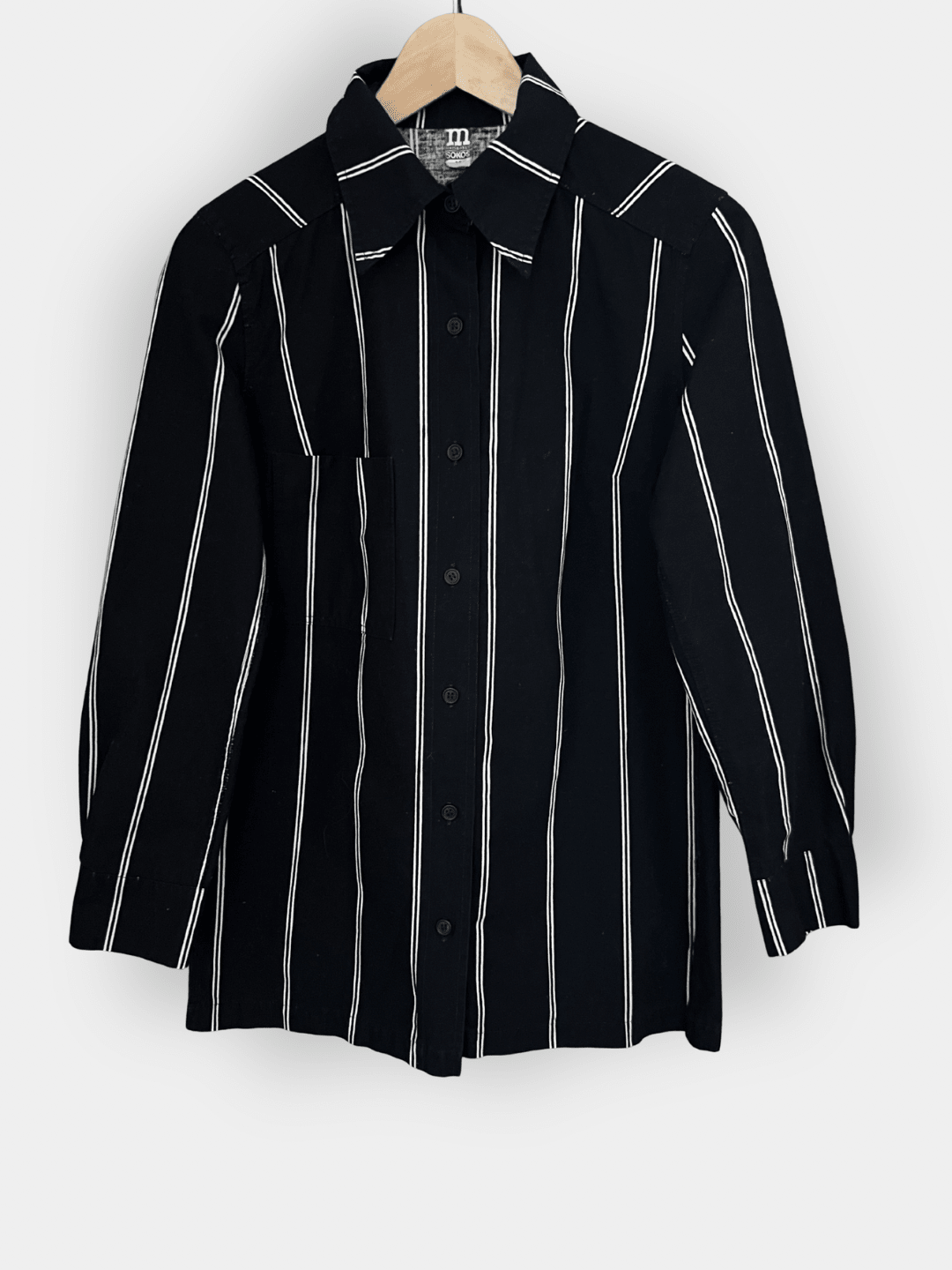 Preloved Marimekko Jokapoika - puuvillapaita, musta/valkoinen, koko 38/M Siloa Secondhand – huollettu ja kuntotarkastettu