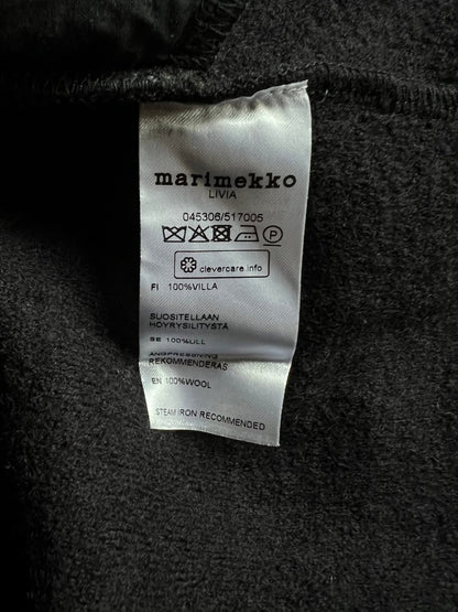 Preloved Marimekko neuletakki 100 % villaa, musta, M Siloa Secondhand – huollettu ja kuntotarkastettu