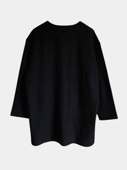Preloved Marimekko neuletakki 100 % villaa, musta, M Siloa Secondhand – huollettu ja kuntotarkastettu