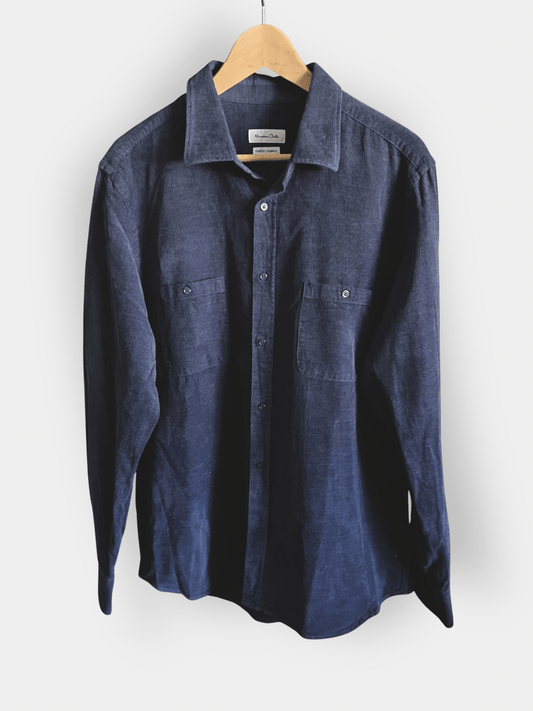 Preloved Massimo Dutti puuvillapaita, tummansininen, XL Siloa Secondhand – huollettu ja kuntotarkastettu