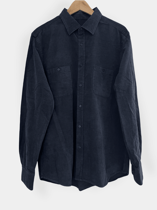 Preloved Massimo Dutti puuvillapaita, tummansininen, XL Siloa Secondhand – huollettu ja kuntotarkastettu