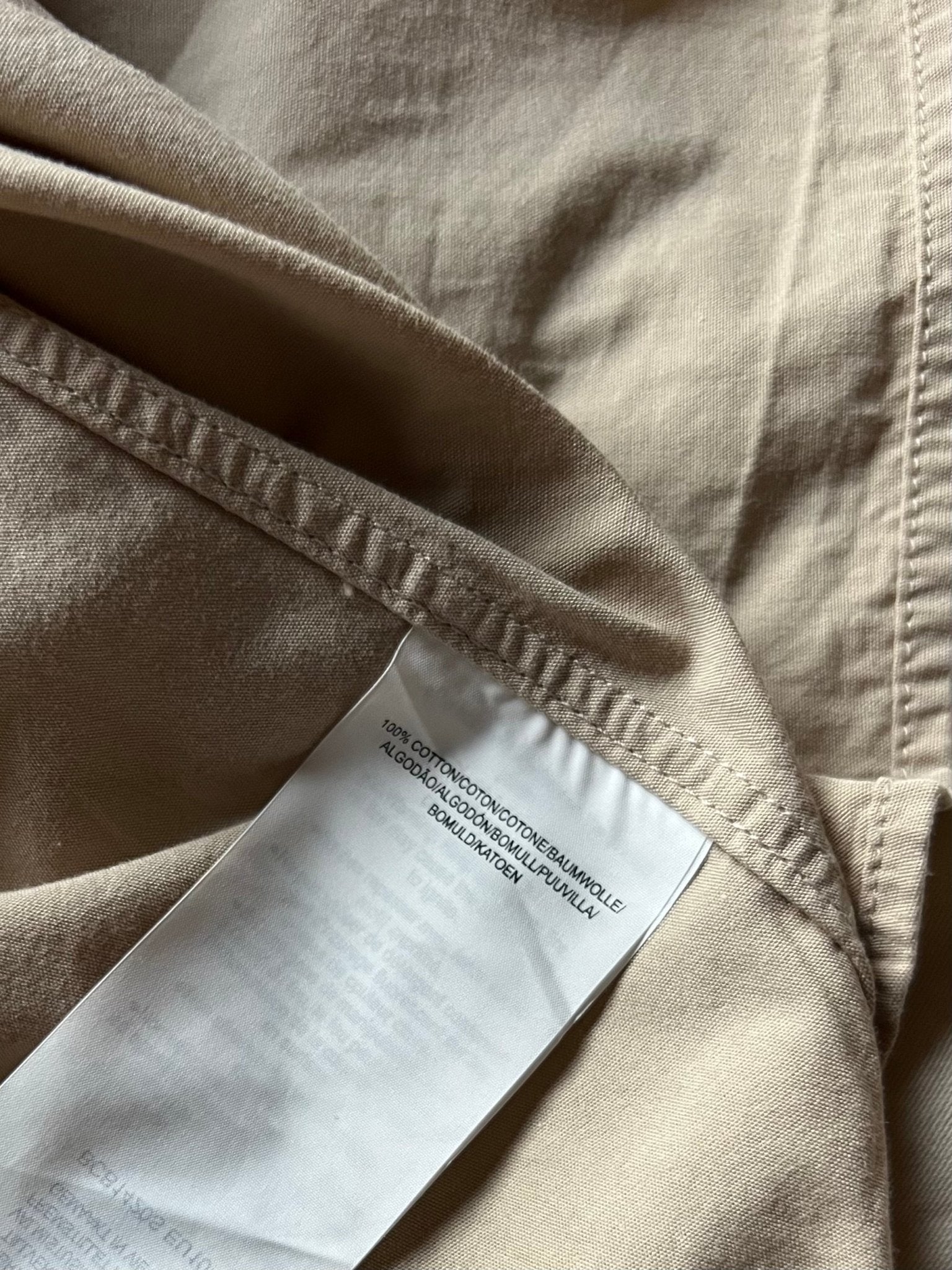 Preloved Muji 100 % puuvilla pusero, vaalea beige, koko S Siloa Secondhand – huollettu ja kuntotarkastettu