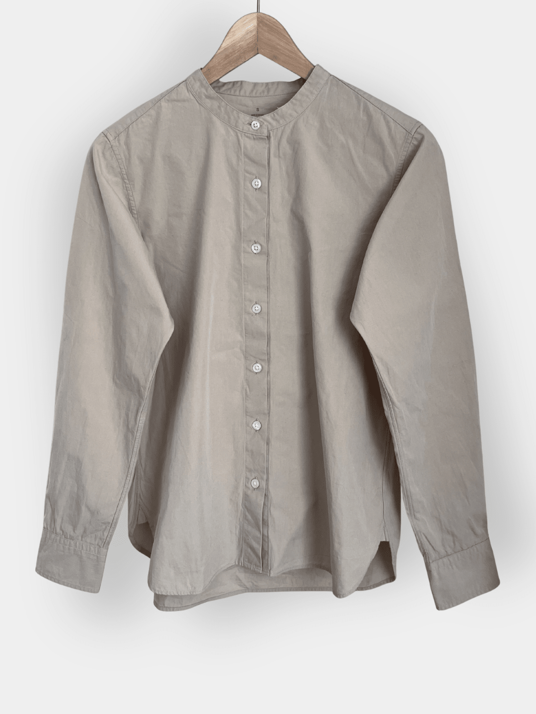 Preloved Muji puuvillapaita, beige, S Siloa Secondhand – huollettu ja kuntotarkastettu