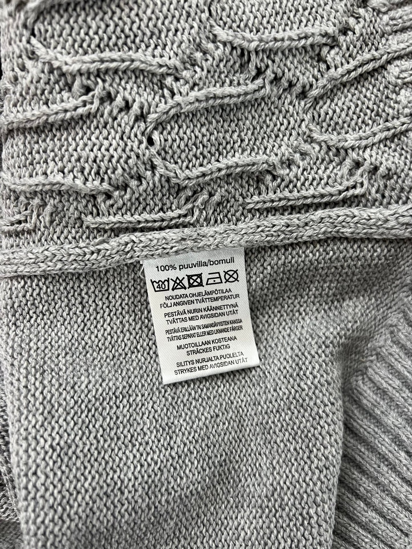 Preloved Mywear puuvillaneule, harmaa, M Siloa Secondhand – huollettu ja kuntotarkastettu